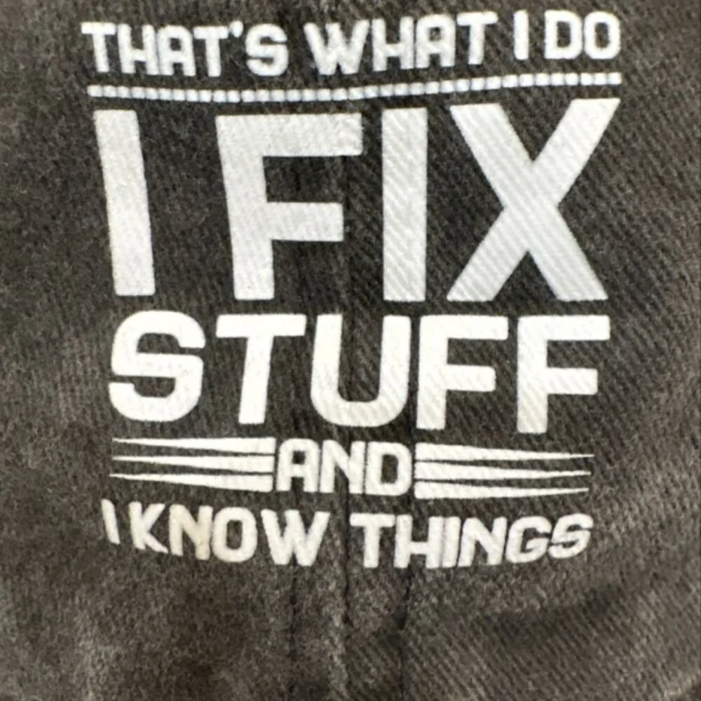I Fix Stuff and I‎ Know Things Trucker Hat Cap - Picture 2 of 5